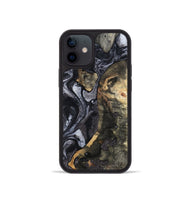 iPhone 12 mini Wood Phone Case - Rikki (Black & White, 799642)