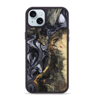 iPhone 15 Plus Wood Phone Case - Rikki (Black & White, 799642)