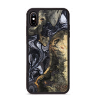 iPhone Xs Max Wood Phone Case - Rikki (Black & White, 799642)