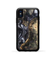 iPhone Xs Wood Phone Case - Rikki (Black & White, 799642)