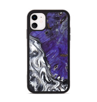 iPhone 11 Wood Phone Case - Alison (Black & White, 799643)