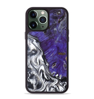 iPhone 13 Pro Max Wood Phone Case - Alison (Black & White, 799643)