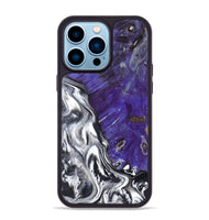 iPhone 14 Pro Max Wood Phone Case - Alison (Black & White, 799643)