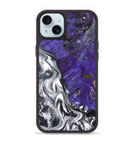 iPhone 15 Plus Wood Phone Case - Alison (Black & White, 799643)