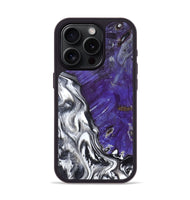 iPhone 15 Pro Wood Phone Case - Alison (Black & White, 799643)