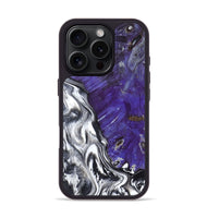 iPhone 16 Pro Wood Phone Case - Alison (Black & White, 799643)