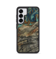 Galaxy S25 Wood Phone Case - Malcolm (Teal & Gold, 799646)