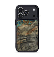 iPhone 17 Pro Wood Phone Case - Malcolm (Teal & Gold, 799646)