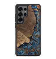 Galaxy S25 Ultra Wood Phone Case - Zyair (Teal & Gold, 799647)