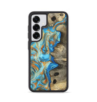 Galaxy S25 Wood Phone Case - Maritza (Teal & Gold, 799648)