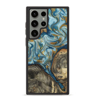 Galaxy S23 Ultra Wood Phone Case - Joselyn (Teal & Gold, 799654)
