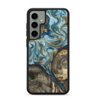 Galaxy S24 Plus Wood Phone Case - Joselyn (Teal & Gold, 799654)