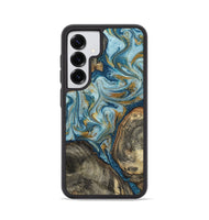 Galaxy S25 Wood Phone Case - Joselyn (Teal & Gold, 799654)