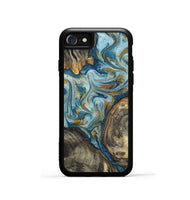 iPhone SE Wood Phone Case - Joselyn (Teal & Gold, 799654)