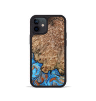 iPhone 12 mini Wood Phone Case - Orion (Teal & Gold, 799655)