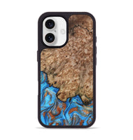 iPhone 17 Wood Phone Case - Orion (Teal & Gold, 799655)