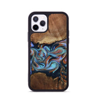 iPhone 11 Pro Wood Phone Case - Atlas (Teal & Gold, 799656)