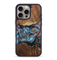 iPhone 16 Pro Max Wood Phone Case - Atlas (Teal & Gold, 799656)