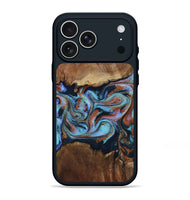 iPhone 17 Pro Max Wood Phone Case - Atlas (Teal & Gold, 799656)