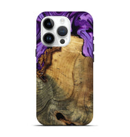 iPhone 15 Pro Wood Live Edge Phone Case - Ivy (Purple, 799687)