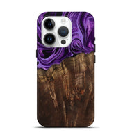 iPhone 15 Pro Wood Live Edge Phone Case - Hellen (Purple, 799688)