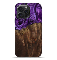iPhone 16 Pro Max Wood Live Edge Phone Case - Hellen (Purple, 799688)