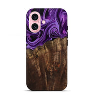 iPhone 17 Wood Live Edge Phone Case - Hellen (Purple, 799688)