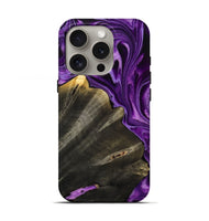 iPhone 16 Pro Wood Live Edge Phone Case - Toccara (Purple, 799689)