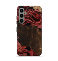 Galaxy S24 Wood Live Edge Phone Case - Beyonce (Red, 799698)