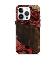 iPhone 15 Pro Wood Live Edge Phone Case - Beyonce (Red, 799698)
