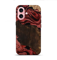 iPhone 16 Wood Live Edge Phone Case - Beyonce (Red, 799698)