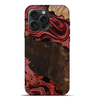 iPhone 16 Pro Max Wood Live Edge Phone Case - Beyonce (Red, 799698)