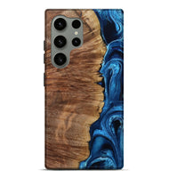 Galaxy S24 Ultra Wood Live Edge Phone Case - Alfreda (Blue, 799699)