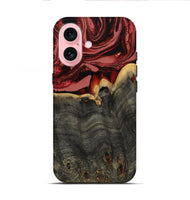 iPhone 16 Wood Live Edge Phone Case - Darleen (Red, 799706)