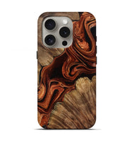 iPhone 16 Pro Wood Live Edge Phone Case - Melisa (Red, 799707)