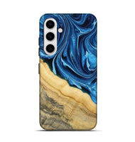 Galaxy S25 Wood Live Edge Phone Case - Allison (Blue, 799708)