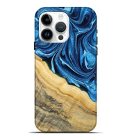 iPhone 15 Pro Max Wood Live Edge Phone Case - Allison (Blue, 799708)