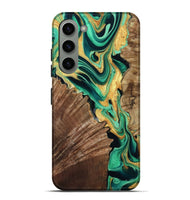 Galaxy S23 Plus Wood Live Edge Phone Case - Dayana (Green, 799709)