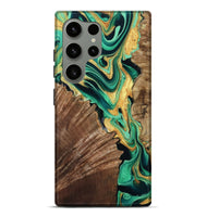 Galaxy S24 Ultra Wood Live Edge Phone Case - Dayana (Green, 799709)