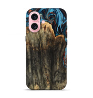 iPhone 17 Wood Live Edge Phone Case - Jasmin (Teal & Gold, 799710)