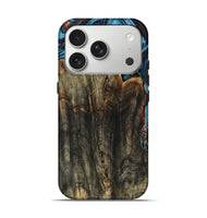 iPhone 17 Pro Wood Live Edge Phone Case - Jasmin (Teal & Gold, 799710)