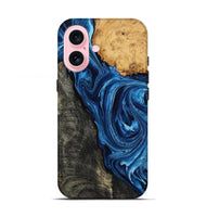 iPhone 17 Wood Live Edge Phone Case - Flynn (Blue, 799714)