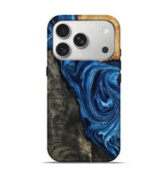 iPhone 17 Pro Wood Live Edge Phone Case - Flynn (Blue, 799714)