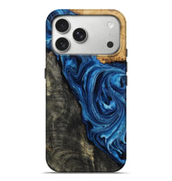 iPhone 17 Pro Max Wood Live Edge Phone Case - Flynn (Blue, 799714)