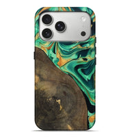 iPhone 17 Pro Max Wood Live Edge Phone Case - Kaila (Green, 799719)