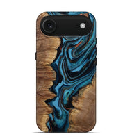 iPhone 17 Air Wood Live Edge Phone Case - Josue (Teal & Gold, 799720)