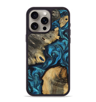iPhone 15 Pro Max Wood Phone Case - Abril (Blue, 799935)