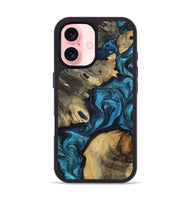 iPhone 16 Wood Phone Case - Abril (Blue, 799935)