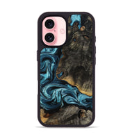 iPhone 16 Wood Phone Case - Monroe (Blue, 799940)