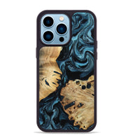 iPhone 14 Pro Max Wood Phone Case - Alonso (Blue, 799946)